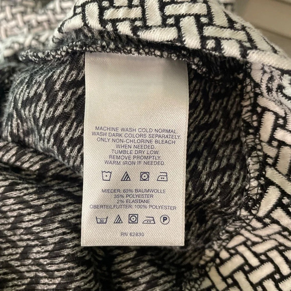 Lands’ End Women’s Dress Size 6T White Black Sleeveless A-Line Jacquard Flounce - Picture 13 of 16